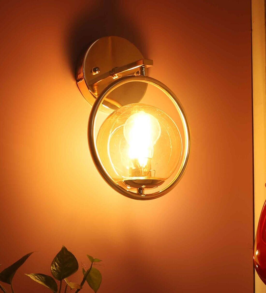 Buy Ashley Gold Mild Steel Novelty Wall Light by LeArc Designer