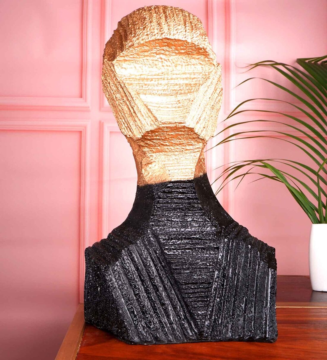 Buy Gold Polyresin Premium Modern Art Figurine By White Ink Decor