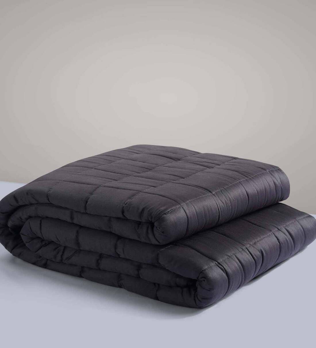 Buy Grey Solid Cotton 300 GSM Single Bed Blanket by SleepyCat Online