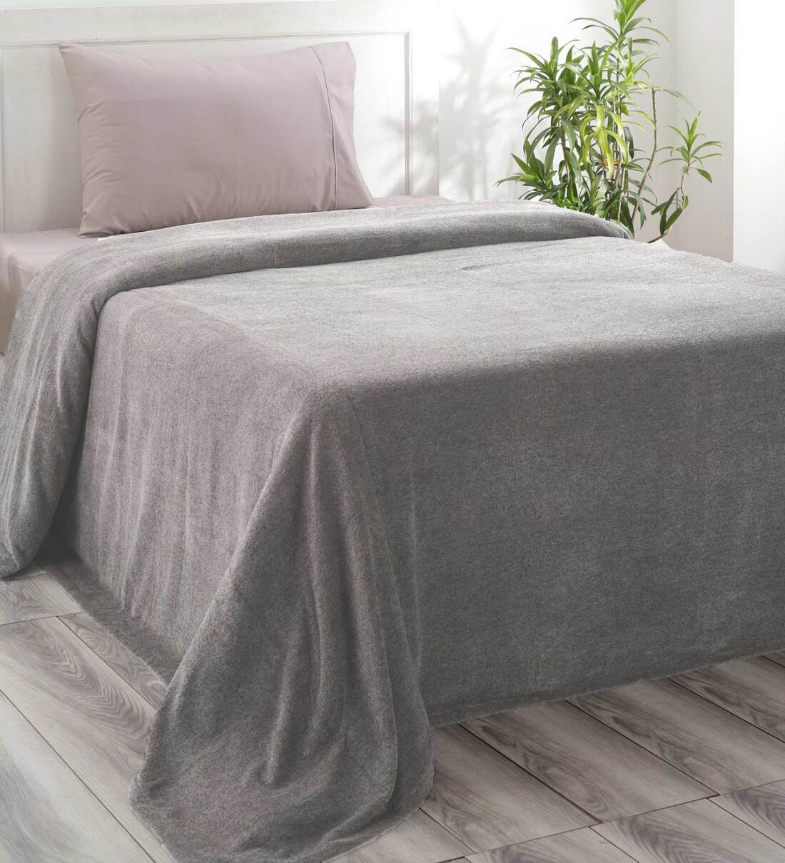 Buy Grey Solid 110 TC Cotton Single Bed Cover by Maspar at 100 OFF by Maspar Pepperfry