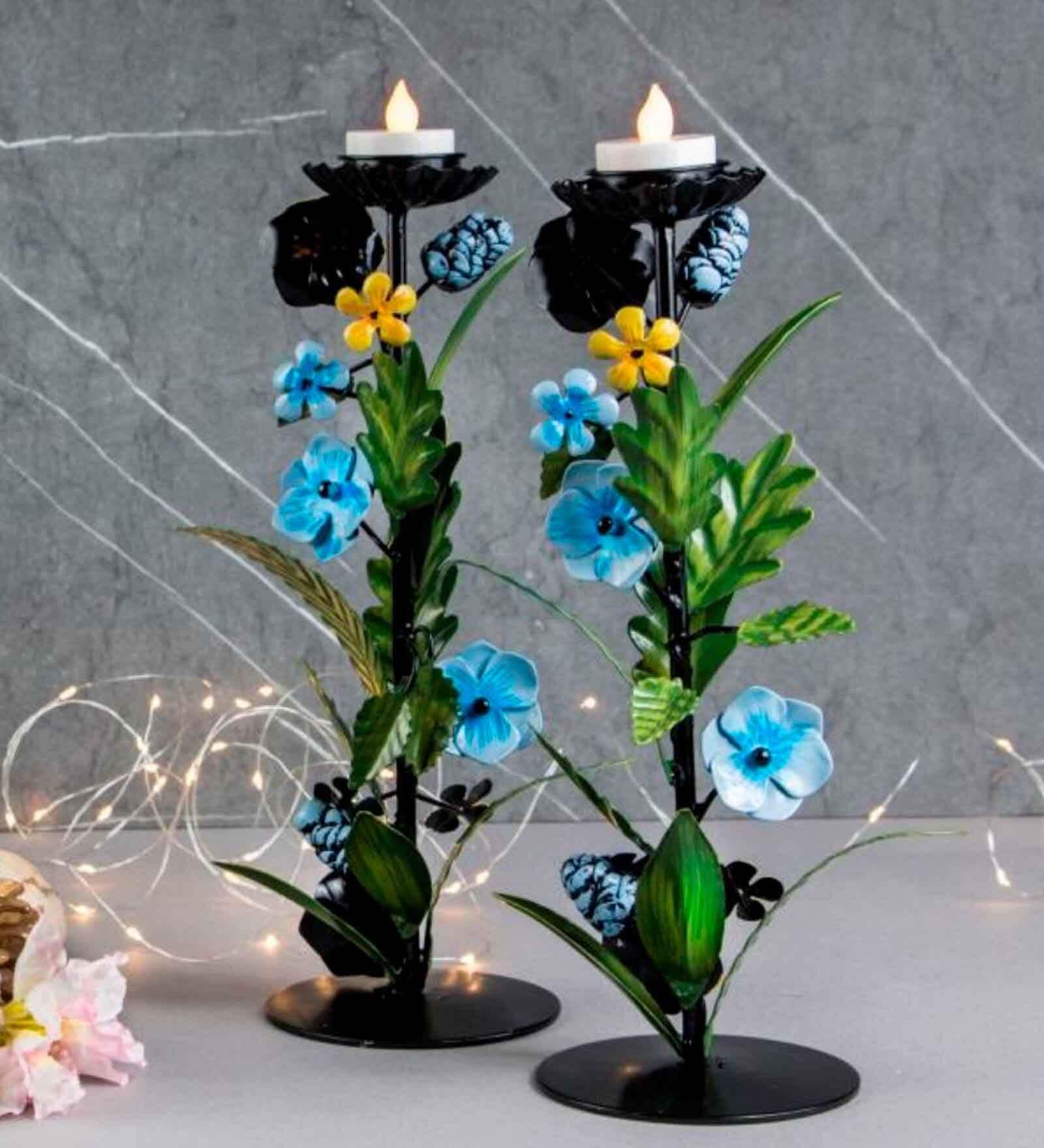 Buy Green Candle Stand Iron Candle Holder Online Candle Holders