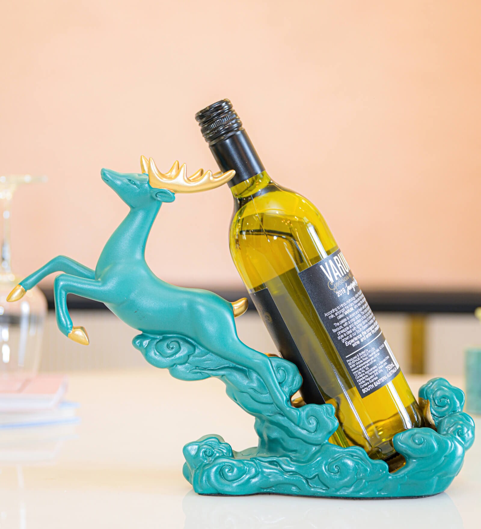 Buy Green Polyresin Stotting Deer Wine Holder By Viivaz at 16 OFF by