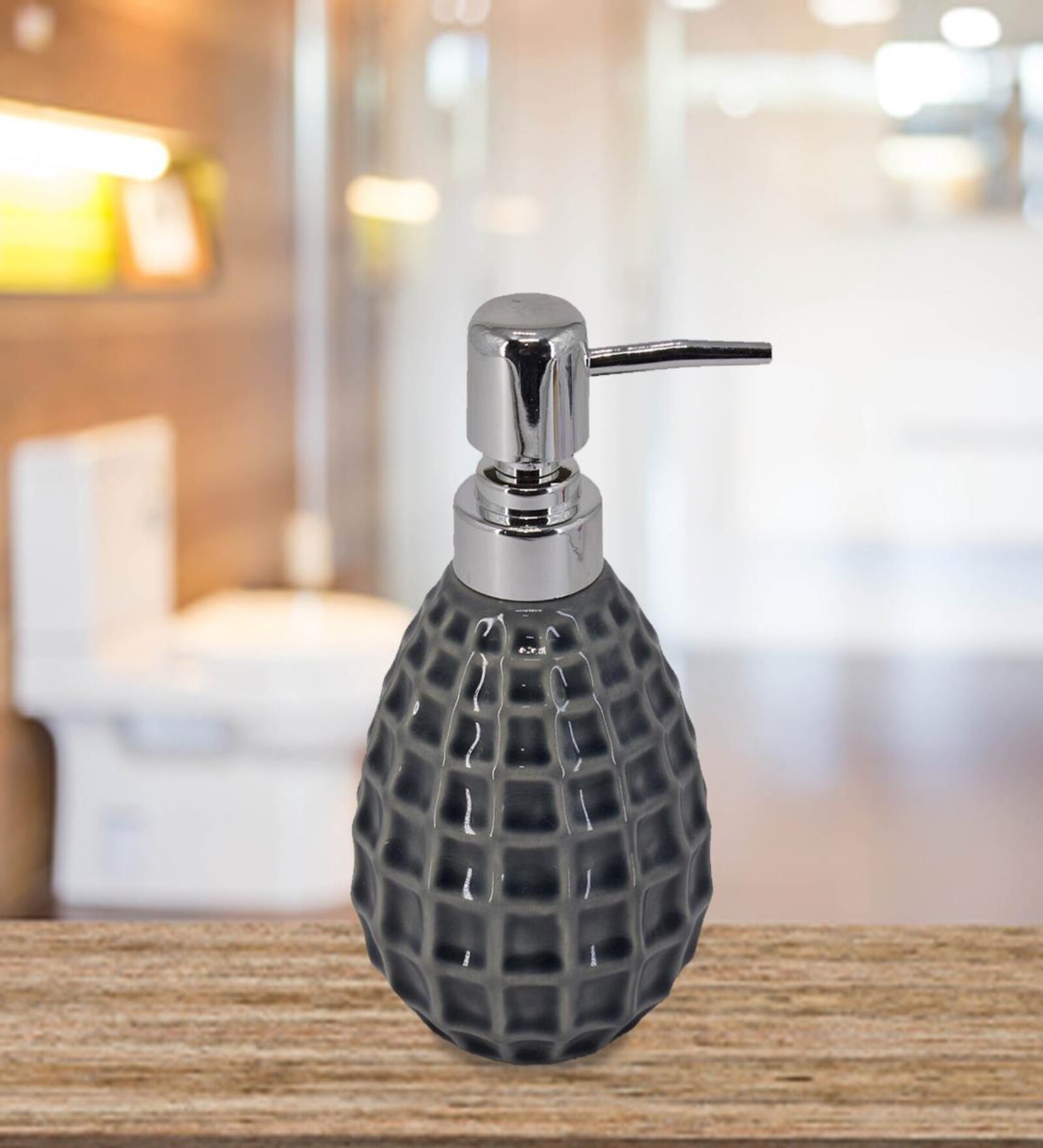Buy Grey 300 ml Ceramic Liquid Soap Dispenser by Kookee at 20 OFF by