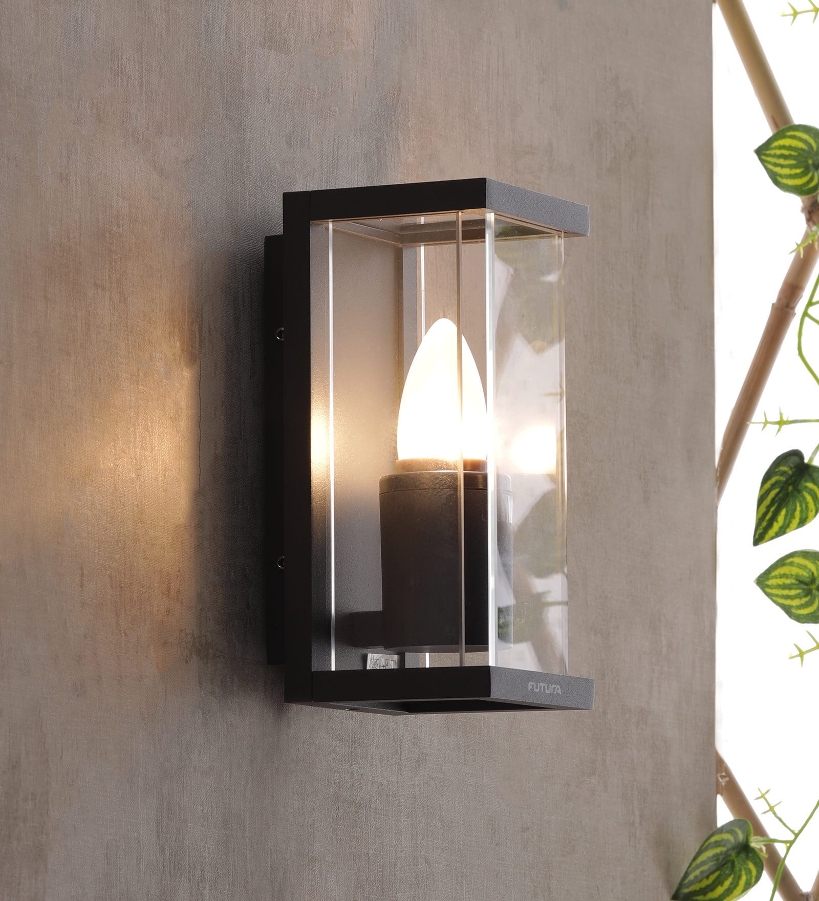 Buy Alma Grey Metal Outdoor Wall Light by Jainsons Emporio Online ...