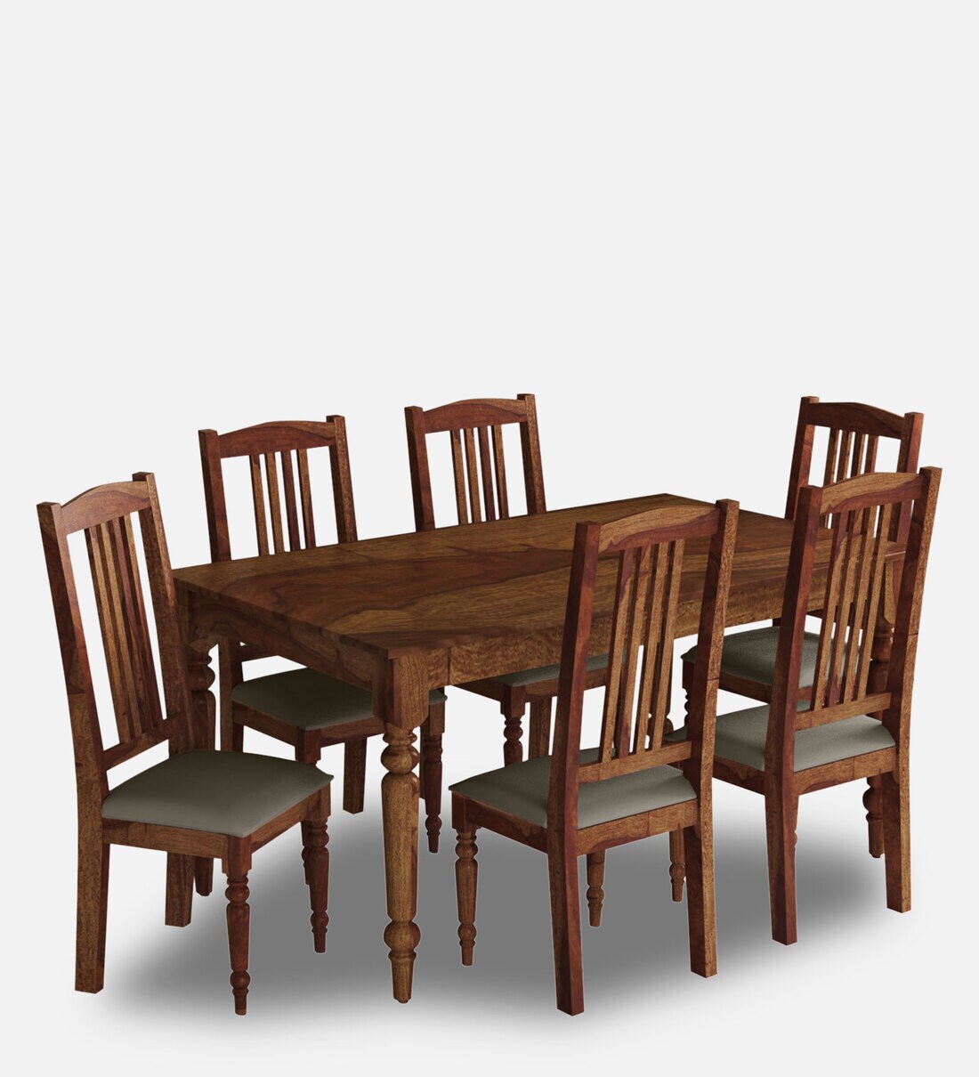 Buy Harleston Sheesham Wood 6 Seater Dining Set In Provincial Teak