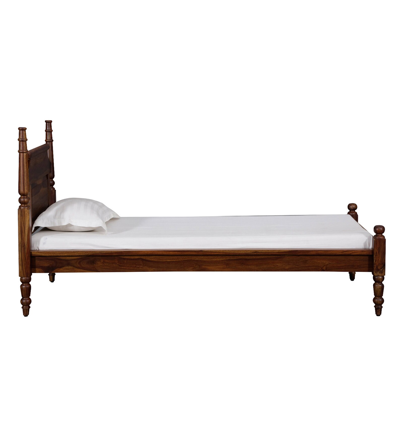 Buy Harleston Solid Wood Single Bed in Provincial Teak Finish by