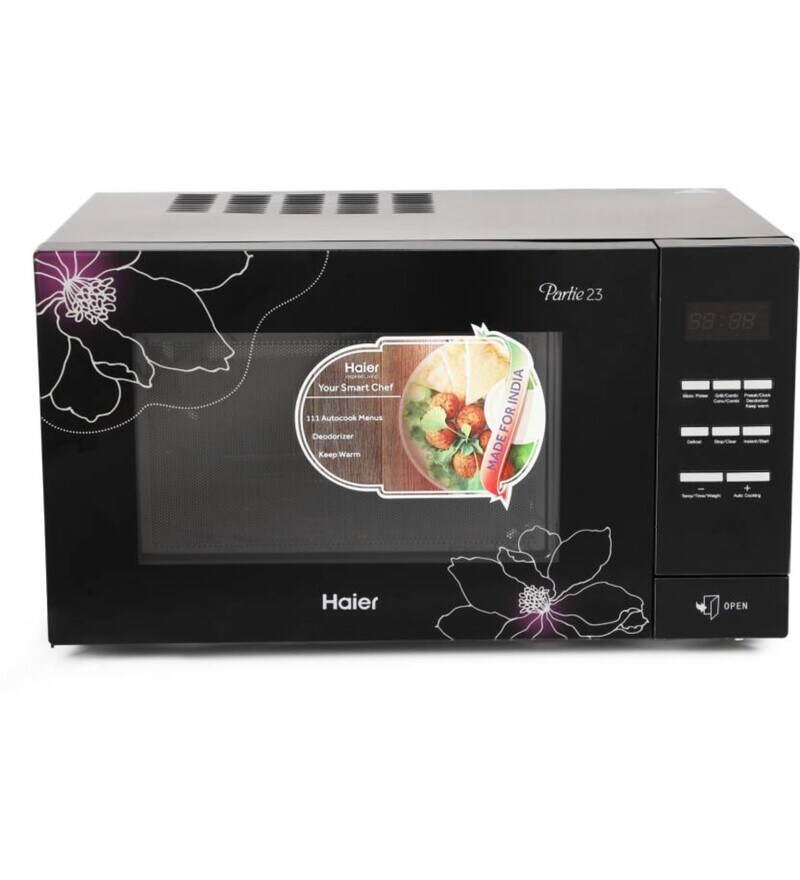 haier 23 l convection microwave oven hil2301cbsb black