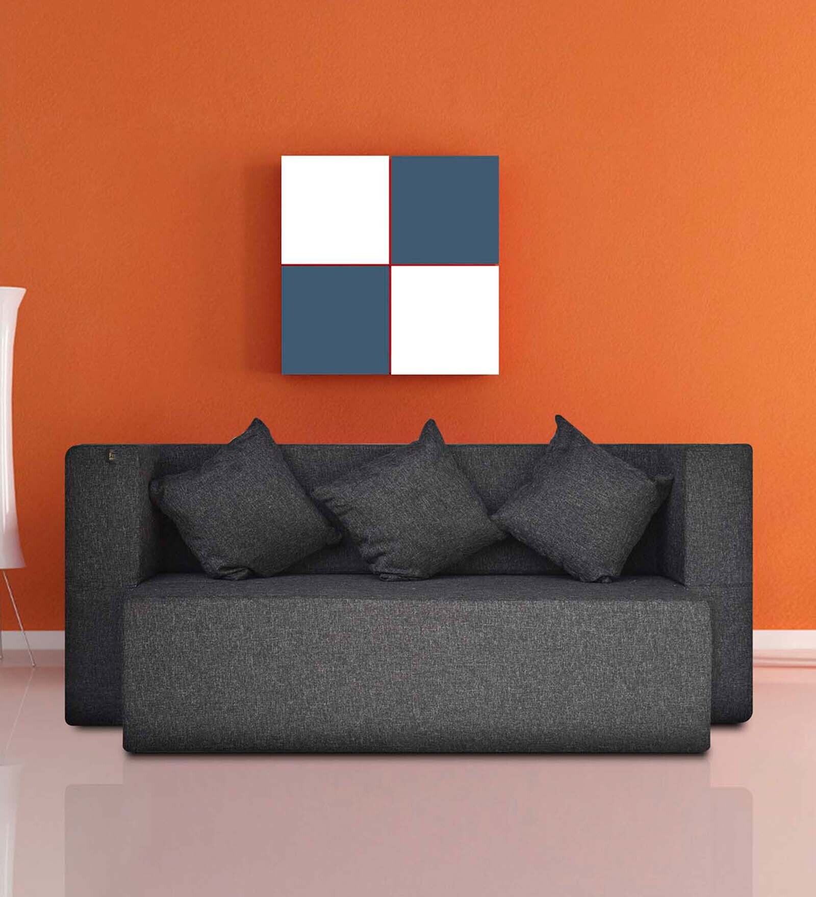 Buy Ace 14 Inch Foam (72x36) In Dark Grey Colour Single Size Sofa Cum