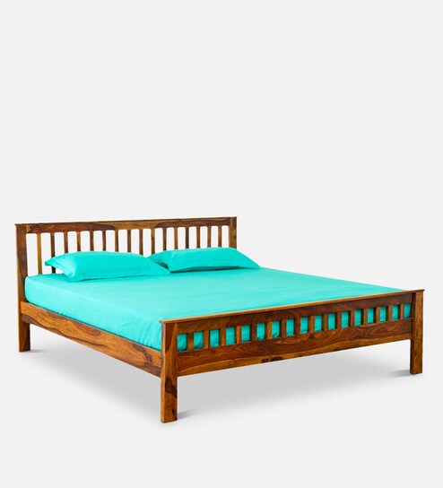 simple wooden cot