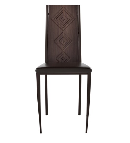 Hexa Wooden Back Ethnic Set Of Two Dining Chair By Parin