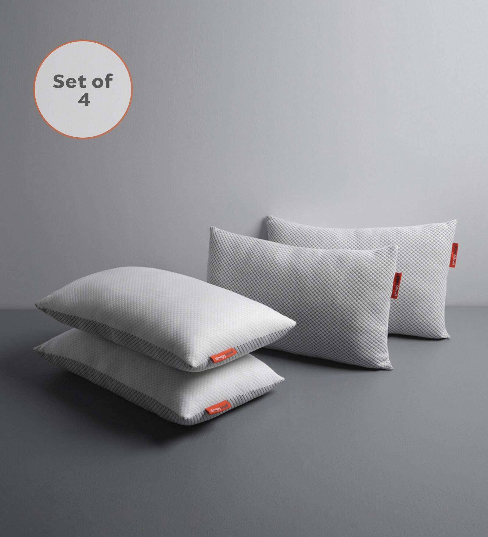 Buy Hollow Fibre 26 x 16 Inch Pillows (Set of 4) Online Pillows Mattresses Mattresses