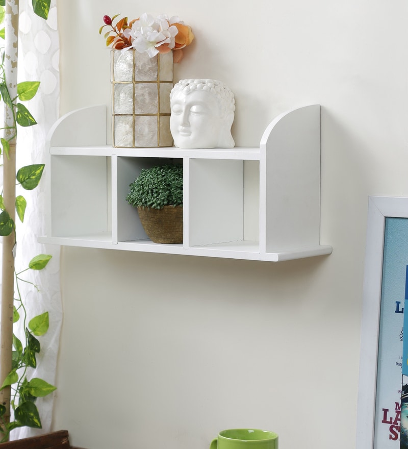 Buy Rodrigo Contemporary Wall Shelf in Black by CasaCraft Online ...