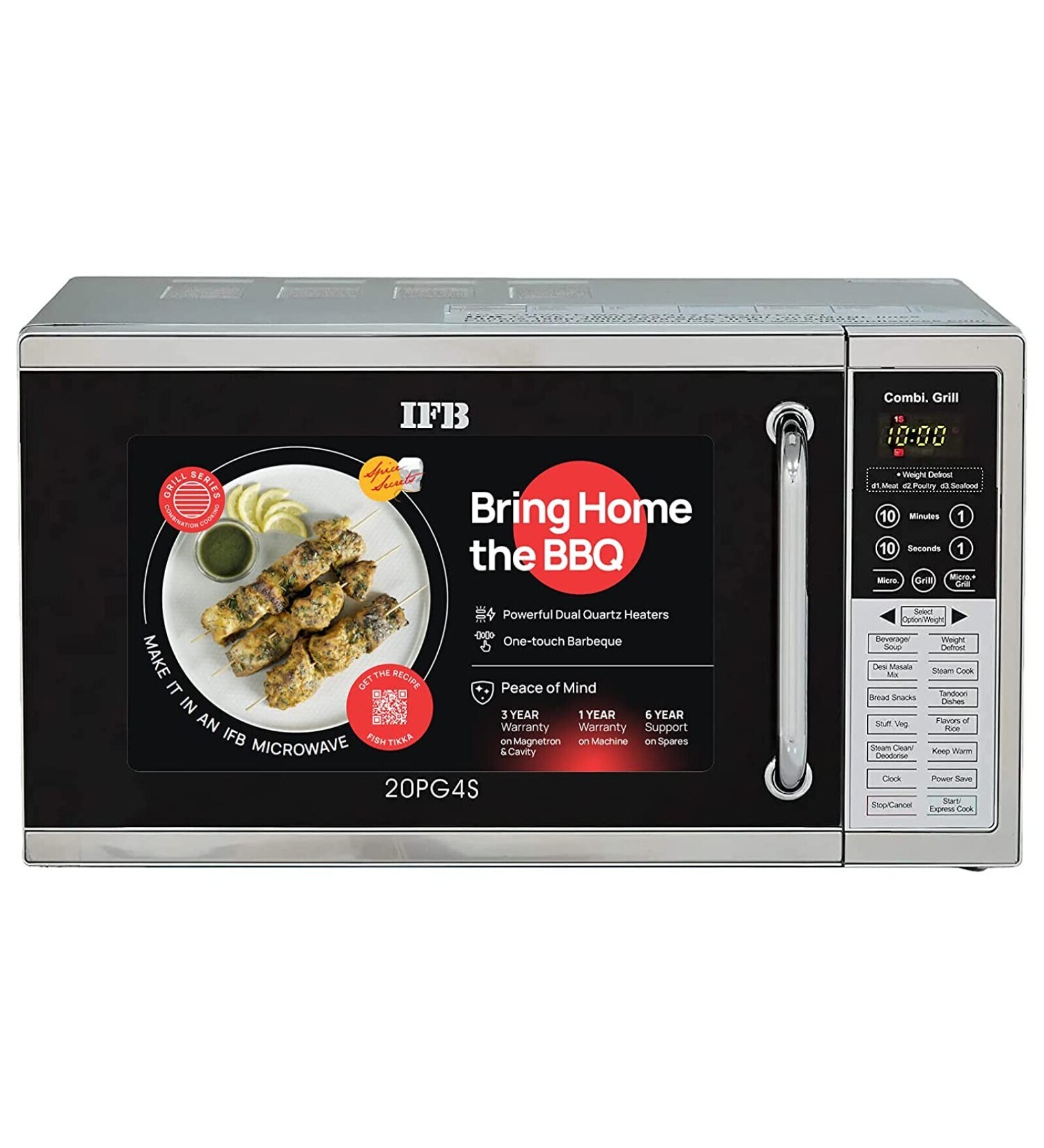 Buy IFB 20 L Grill Microwave Oven (20PG4S, Black & Silver Online Microwaves OTGs