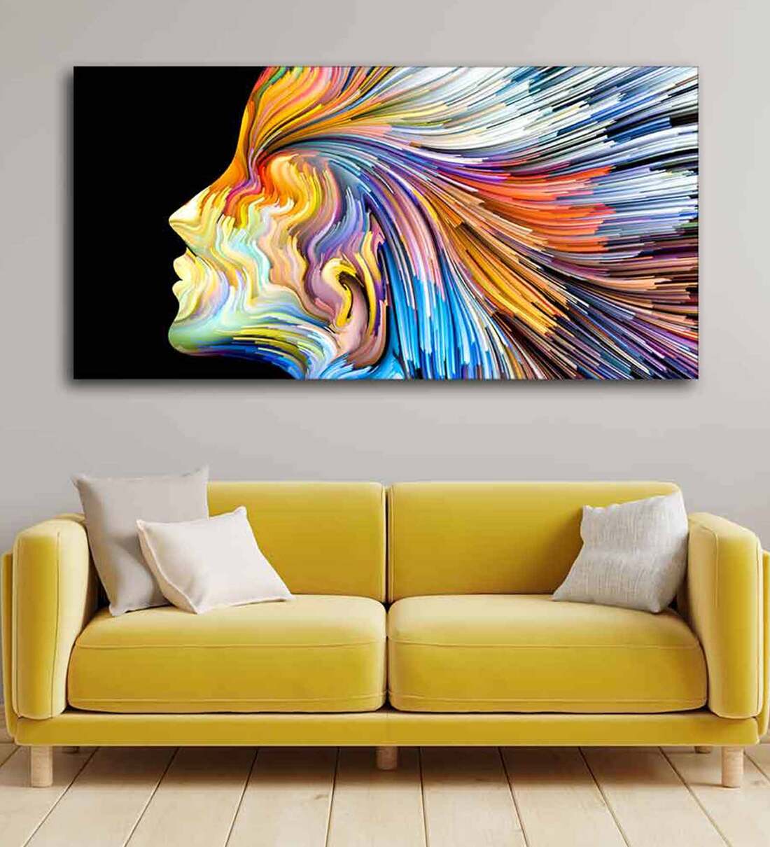 abstract art wall painting