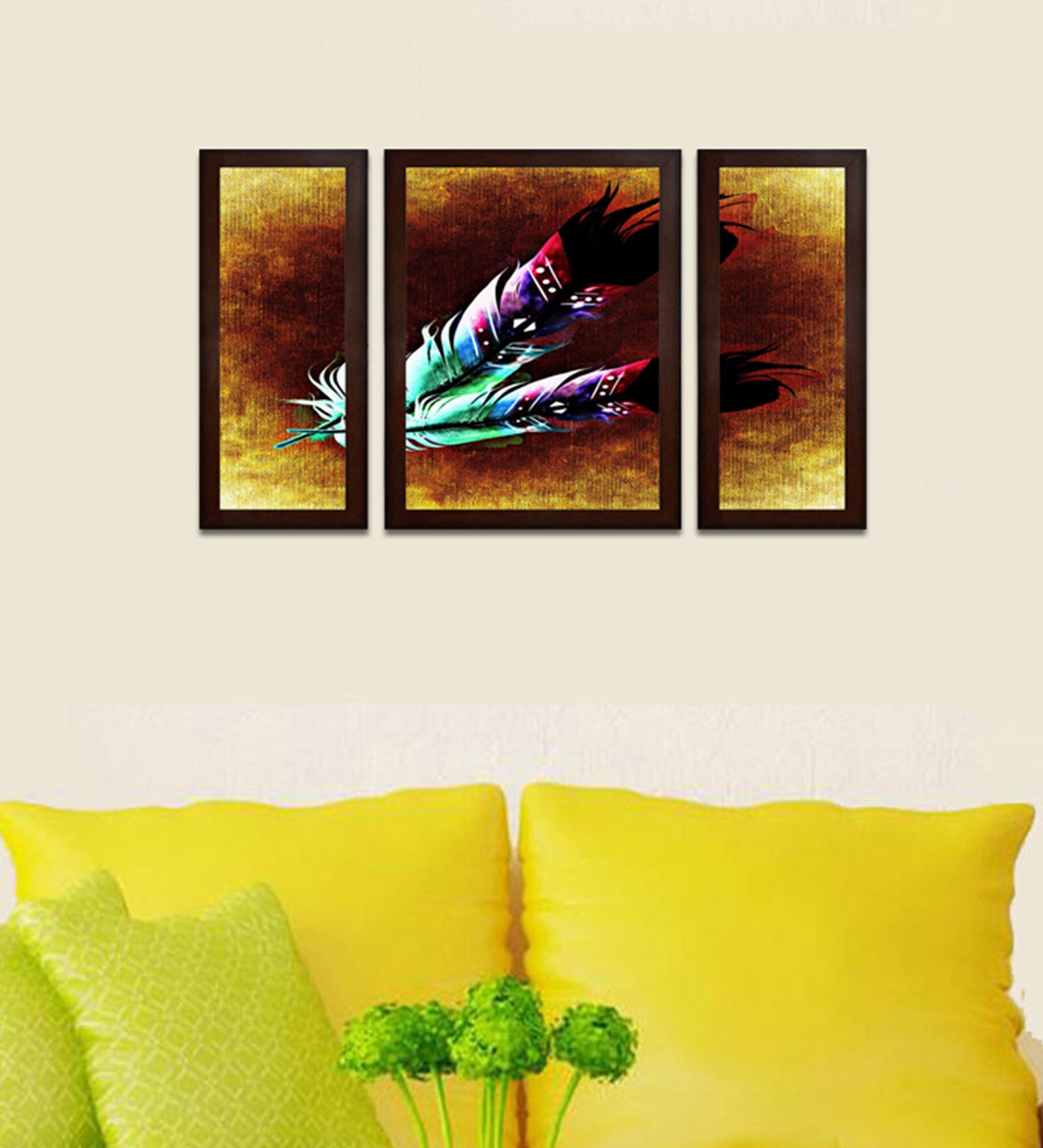 Buy Imaginary Art MDF Set of 3 Wall Art Print by Wens Online
