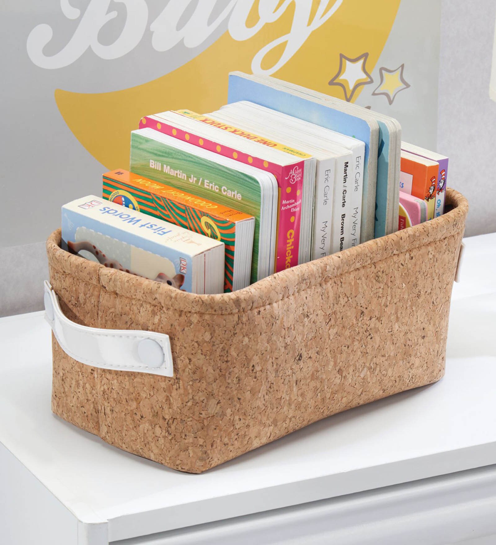 Buy Interdesign Quinn Cork & White Small Bathroom Storage Bin Online