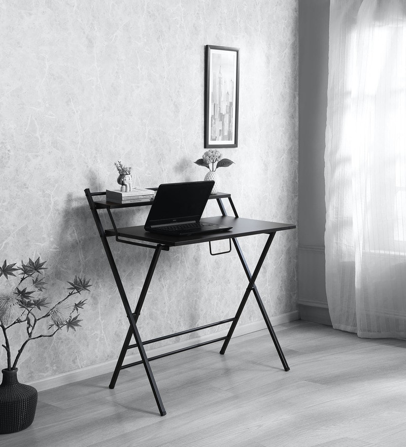 Buy Indiana Foldable Study Table in Wenge Finish Online Foldable