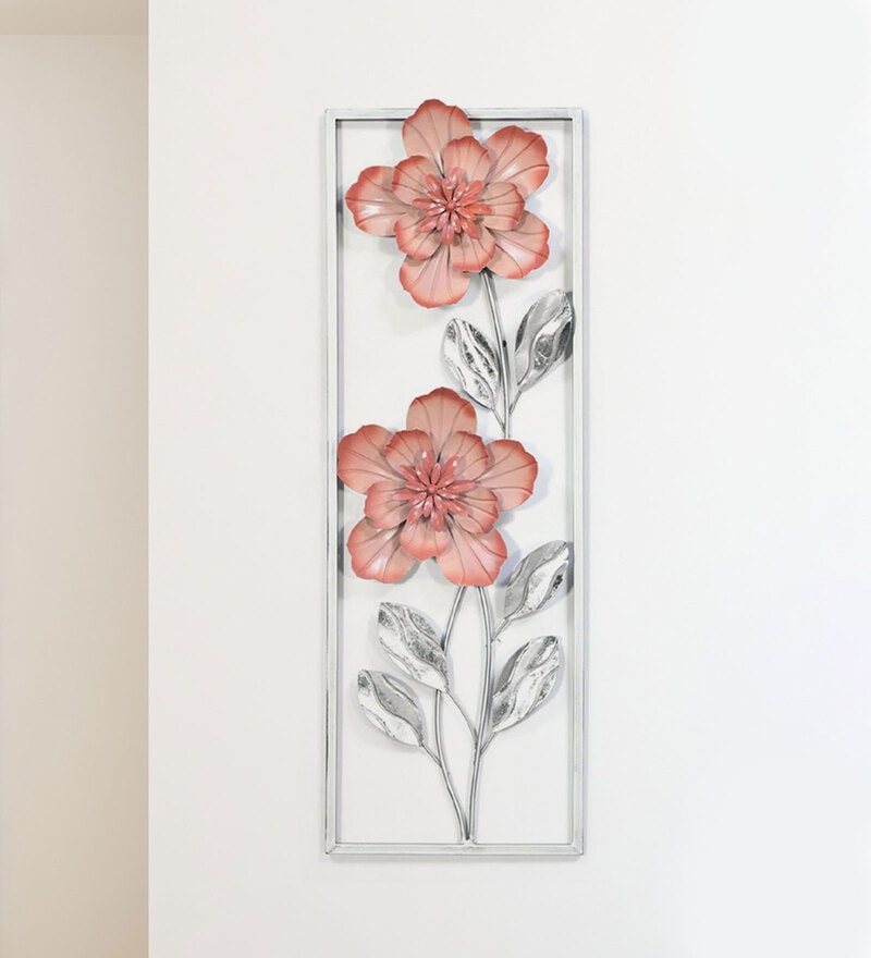 metal wall art pink