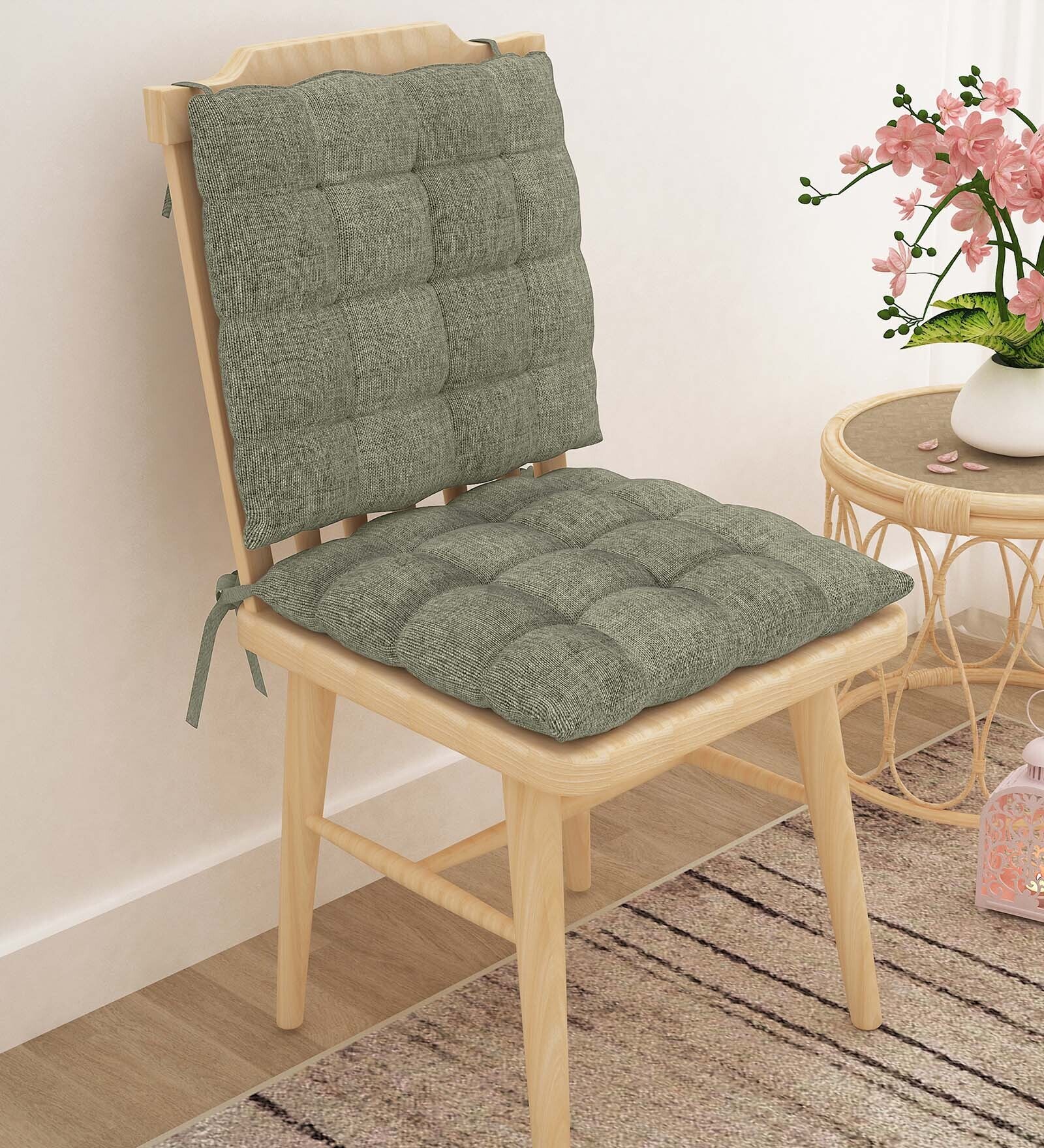 Buy Ivory Solid Jute 14x14 Inches Chair Pads (Set of 2) by StoryHome Online Chair Pads