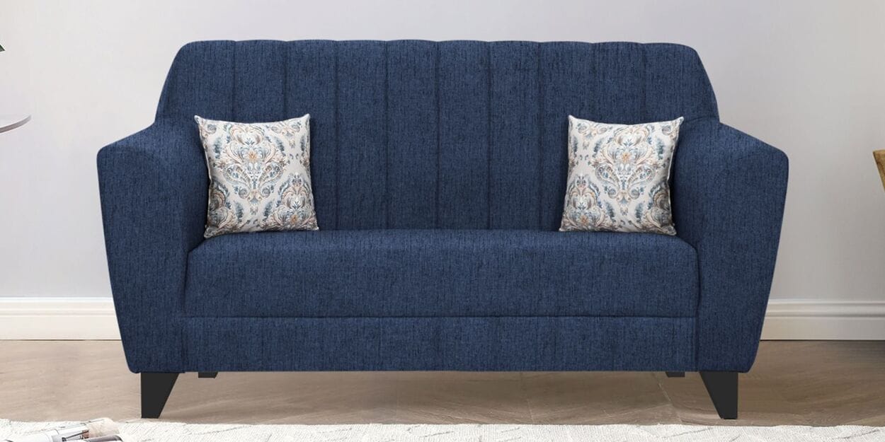Buy Java Fabric 2 Seater Sofa In Jeans Blue Colour Online Contemporary 2 Seater Sofas 2