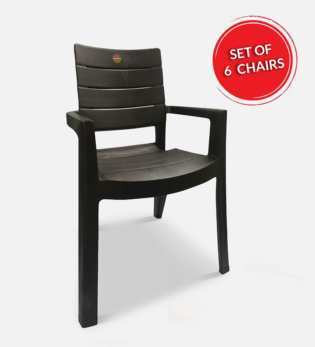 Buy Jordan Plastic Chair (Set of 6) in Brown Colour by Cello Online