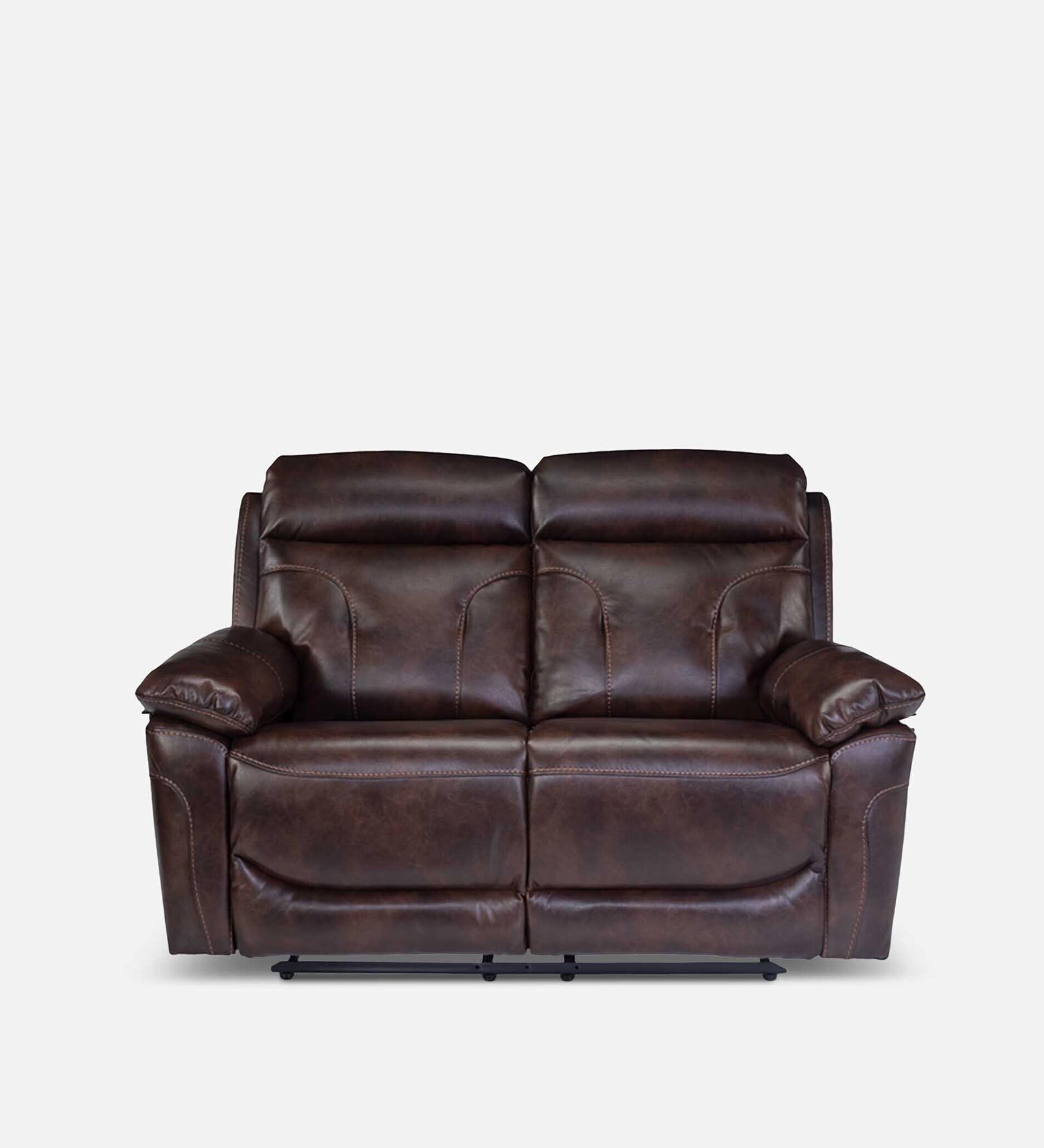 Buy Kane Leatherette 2 Seater Manual Recliner in Brown Colour Online