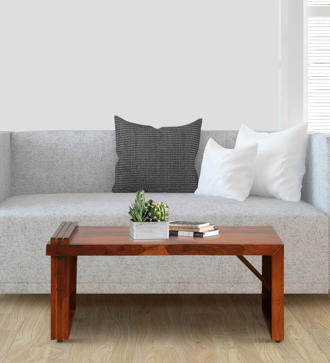 Buy Kelty Sheesham Wood Coffee Table In Honey Oak Finish Online