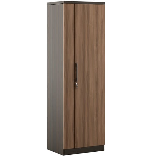 Buy Kosmo Ken Single Door Wardrobe In Nronze Walnut And Natural