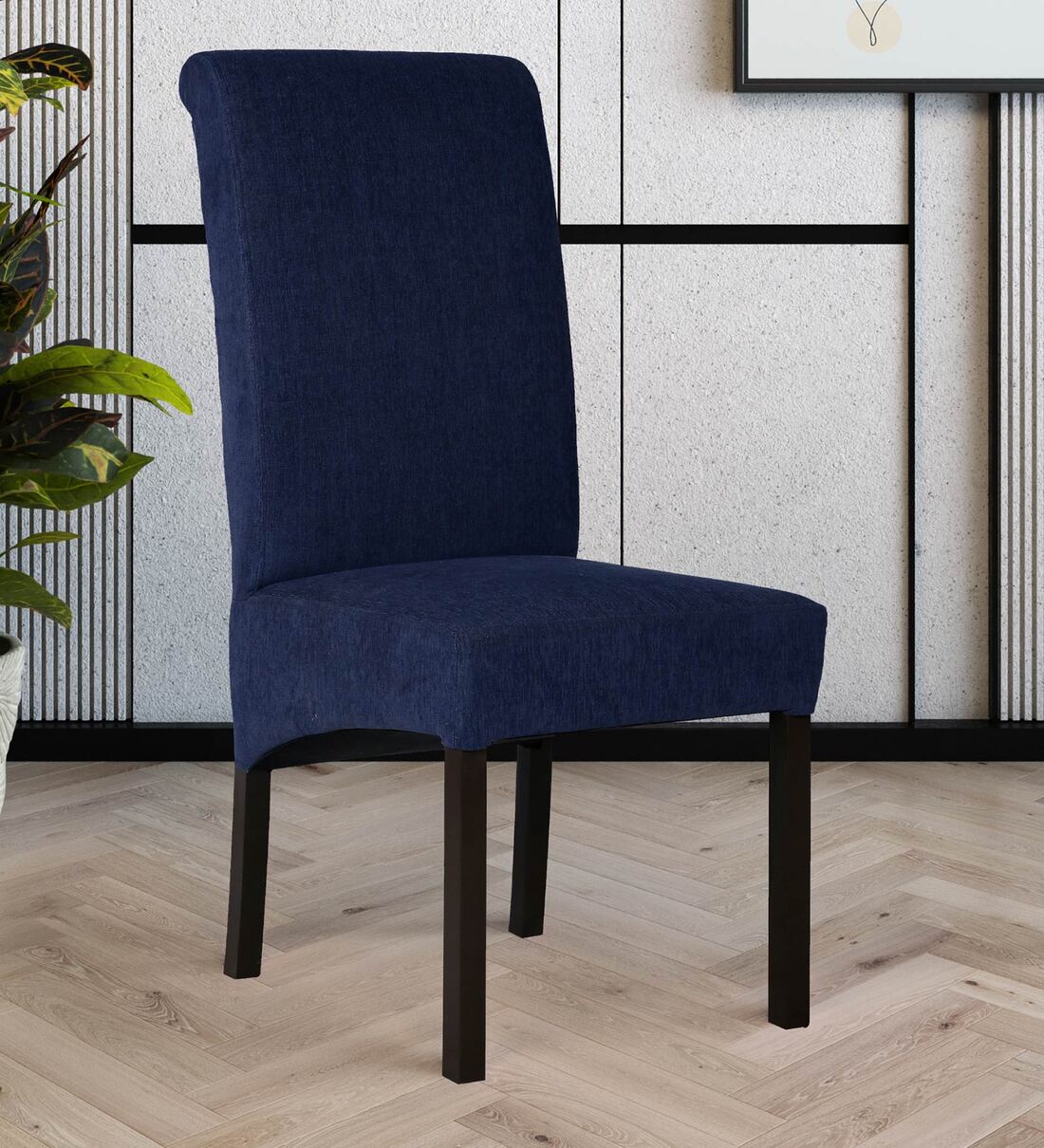 Buy Lavinia Solid Wood Dining Chair in Navy Blue Colour at 40% OFF by ...