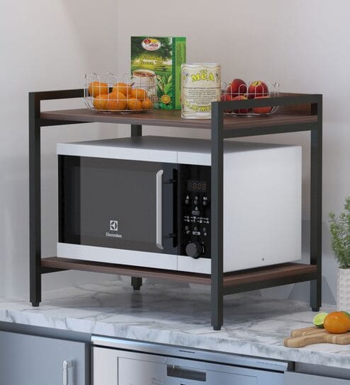 Brown Maple Tirano Standard Microwave Stand