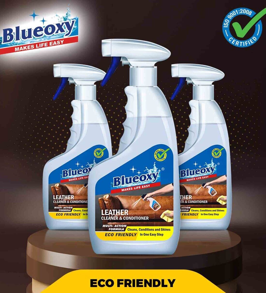 Buy Leather Cleaner & Condiioner (500ml) Spray Bottle by BlueOxy Online