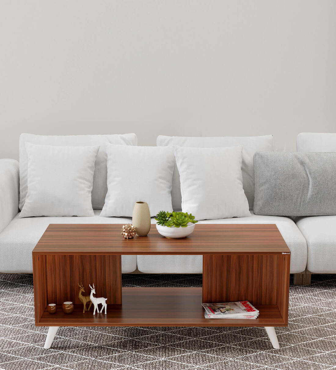 Buy Leo Coffee Table in Walnut Finish at 24 OFF by bluewud Pepperfry