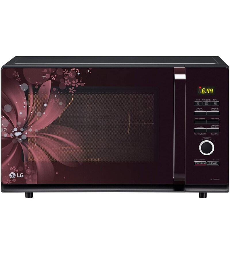 lg 32 l convection microwave oven mc3286brum black