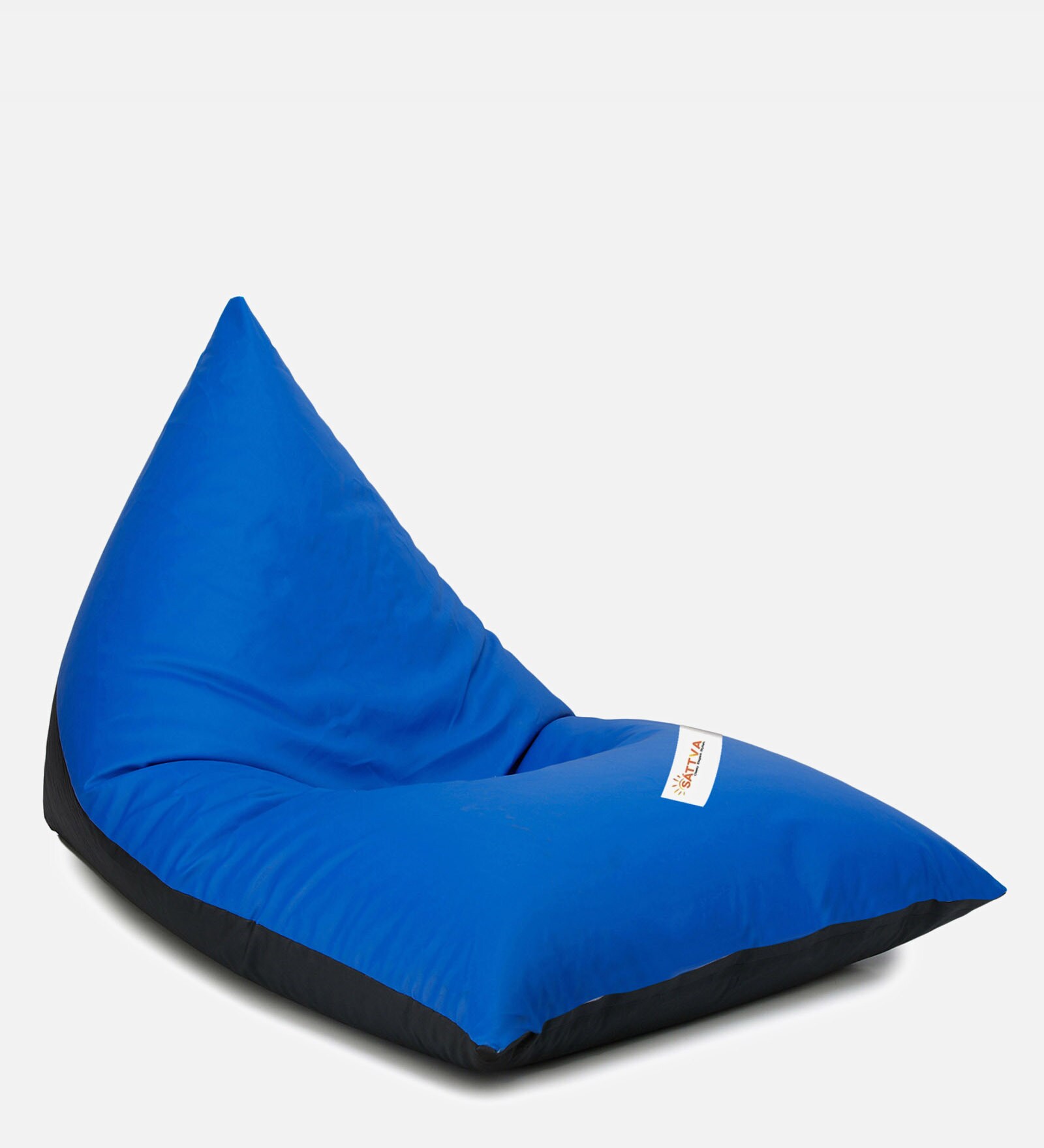 Buy Lounge Pyramid Jumbo Bean Bag with Beans in Royal Blue & Black
