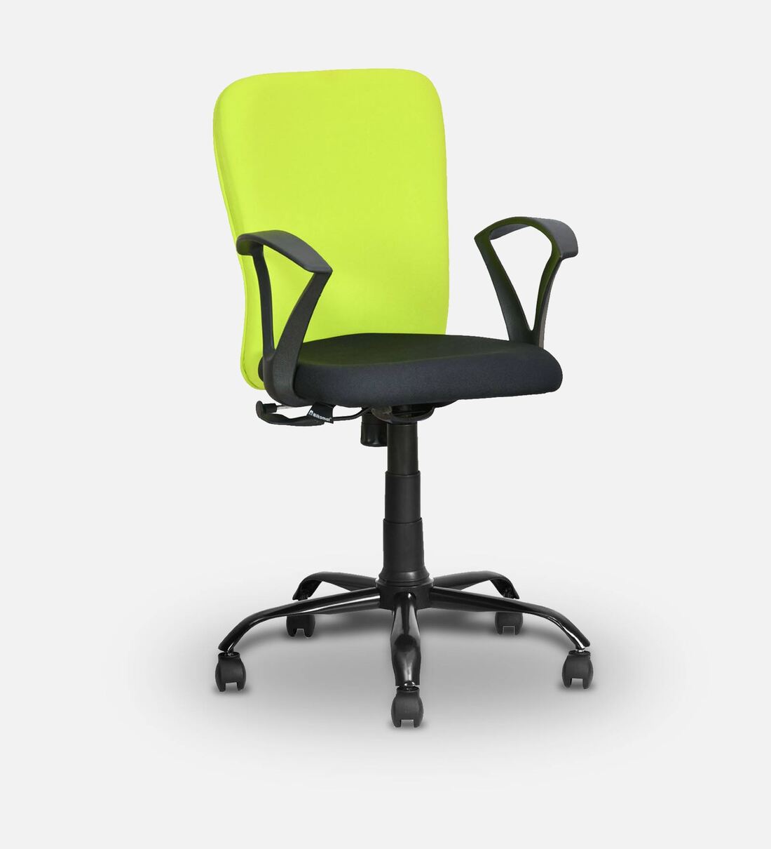Buy Lusaka Mid Back Fabric Office Chair in Green & Black Colour Online