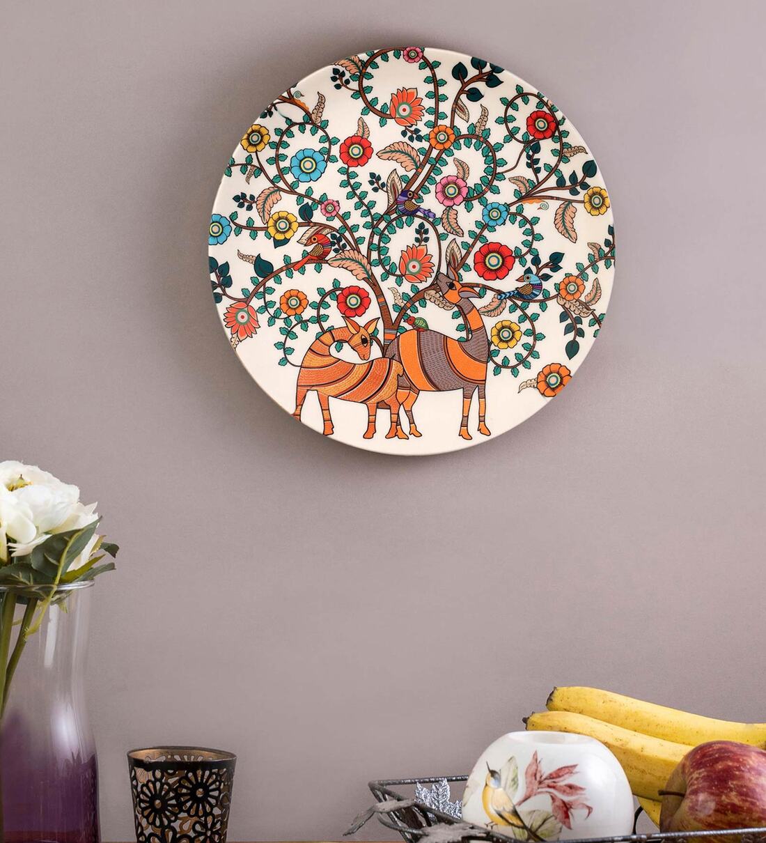 Buy Madhubani Art Erina Inspired Decorative Wall Plates Online Wall