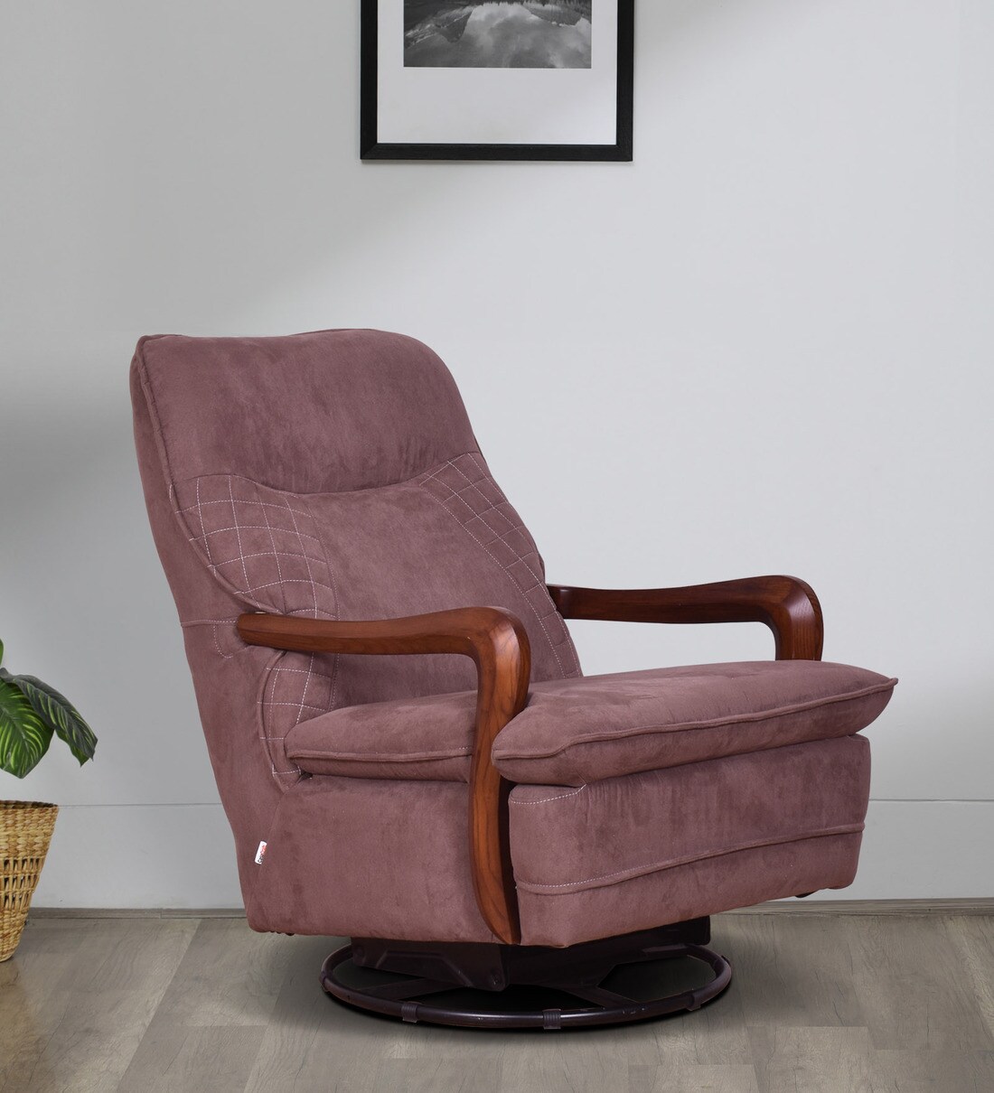 Buy Manila Fabric Rocking Chair in Coffee Colour at 19 OFF by
