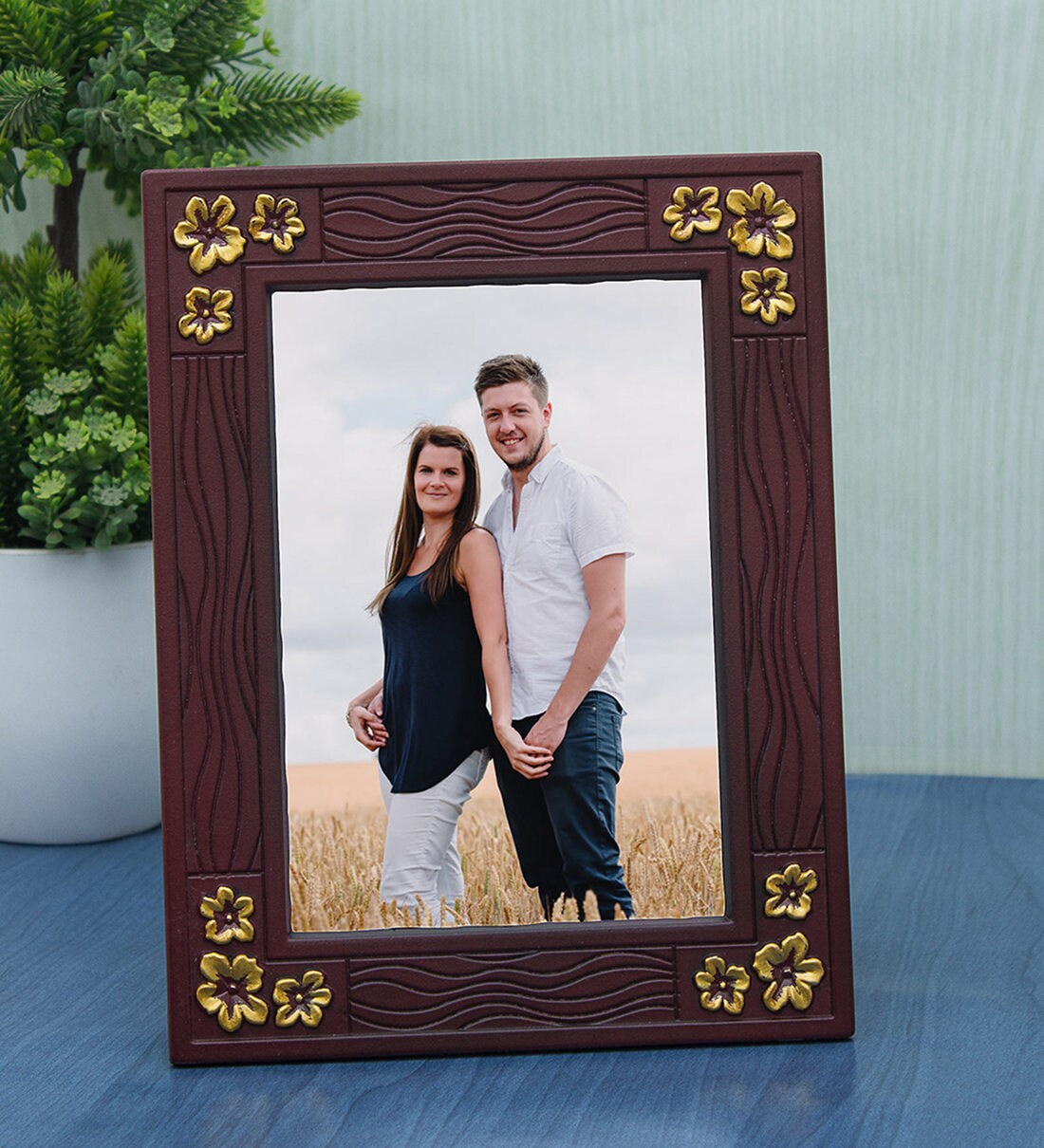 Buy Maron Hand Painted Single Photo Frame Online Single Photo frames