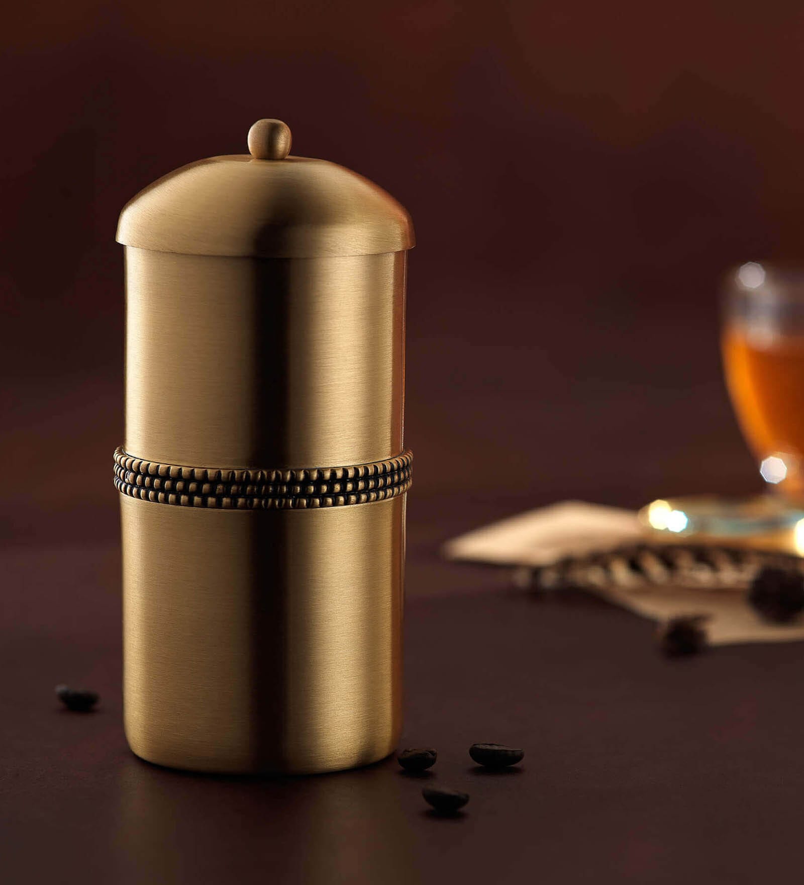 Buy Masai 180ml Brass Coffee Filter Gold by Ellementry at 10 OFF by