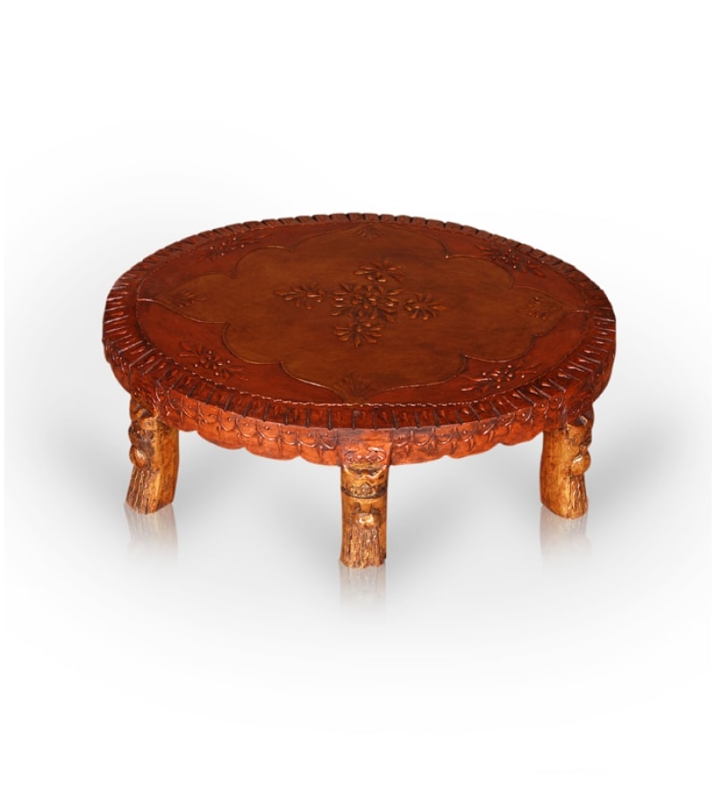 Rajputana Low Height Sofa Set with Intricate Carving by Mudramark