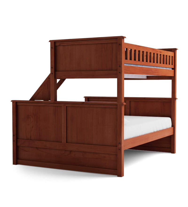 Buy McTaylor Bunk Bed (Single & Queen) with Pull Out Bed in Walnut