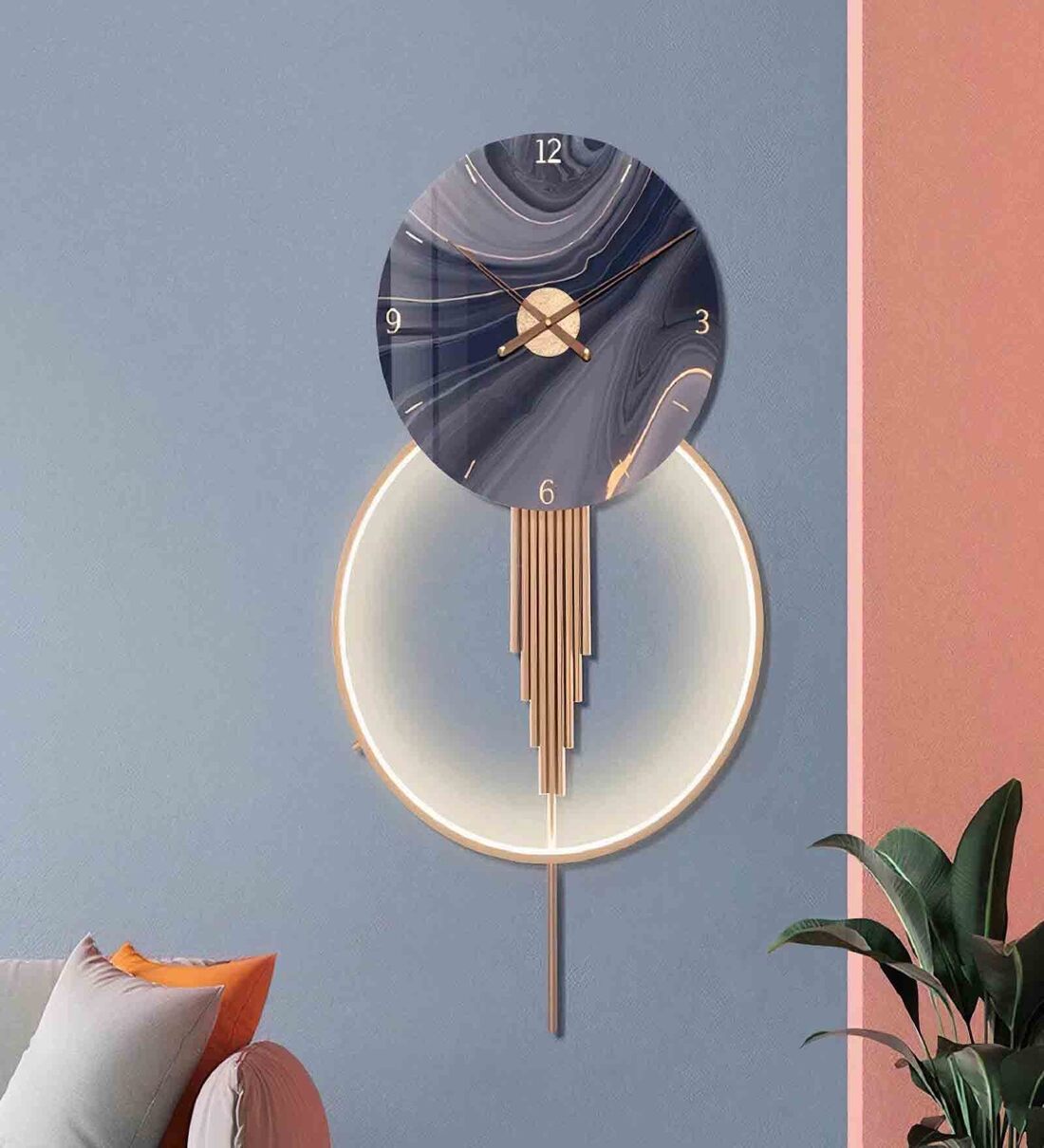 Buy Gold Metal Circular Novelty Wall Clock Online Novelty Wall Clocks