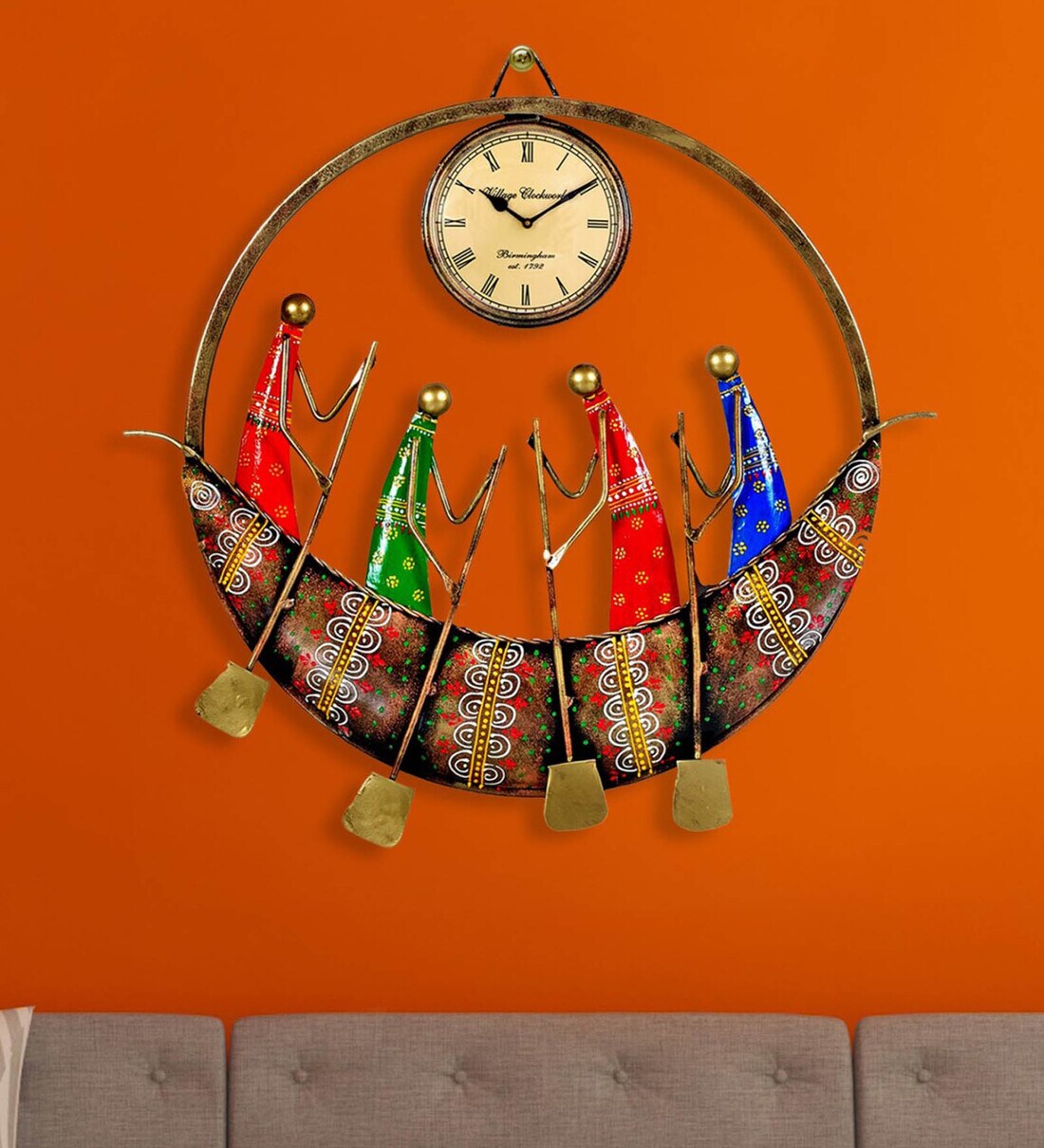 Buy Metal Round Ship Antique Wall Clock BY Craftowl at 66 OFF by