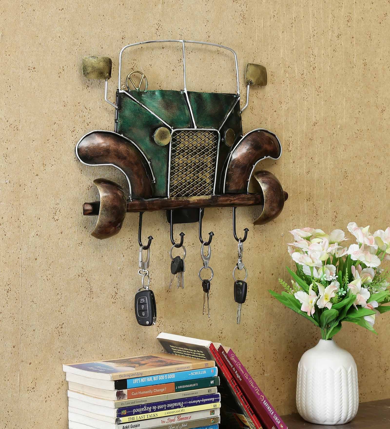 Buy Metal Front Car Wall Art With Key Holder at 34% OFF by Padmavati ...