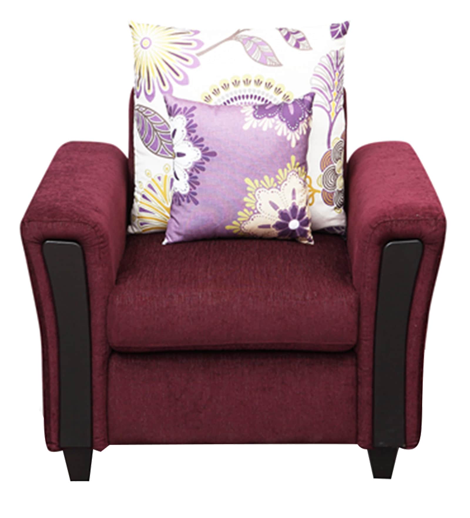 Buy Mist One Seater Sofa in Wine Colour by HomeTown Online - 1 Seater ...