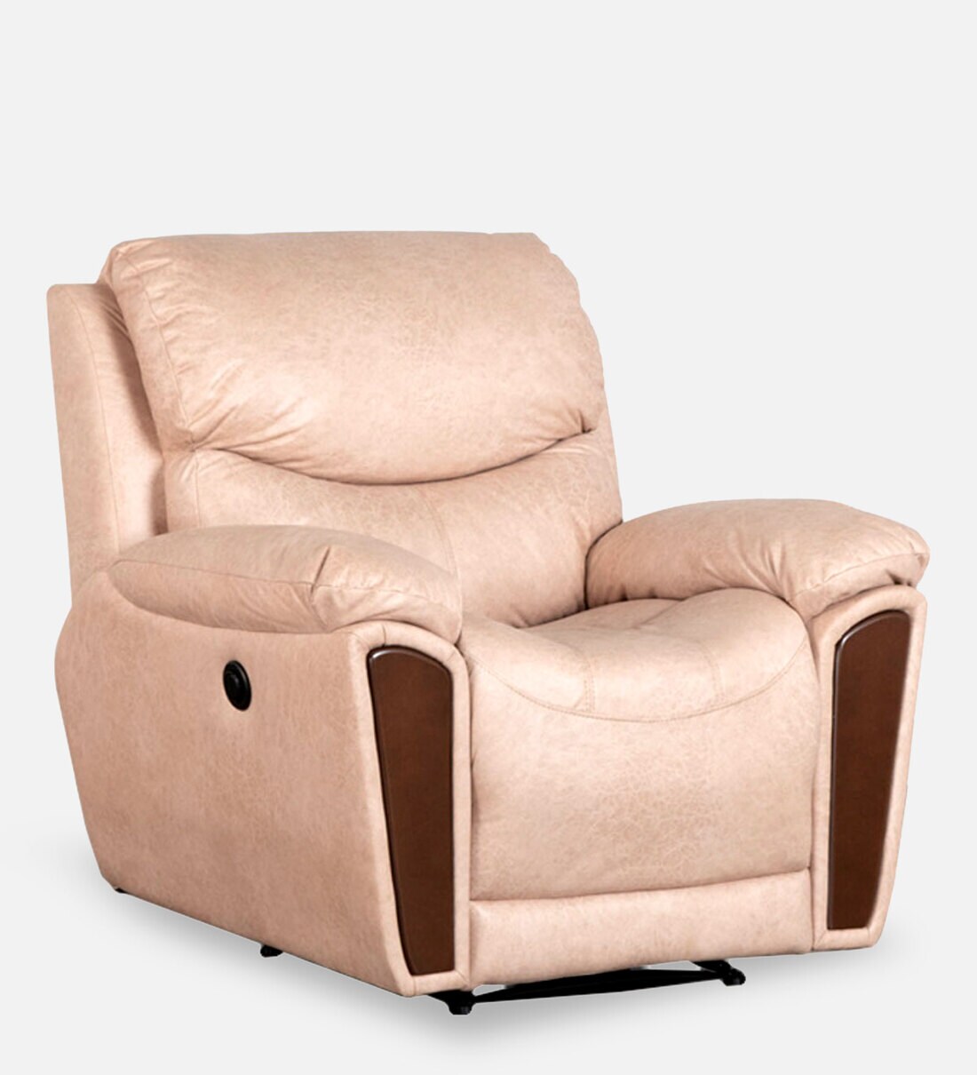 Buy Moscow 1 Seater Motorised Recliner in Beige Colour by Home Centre