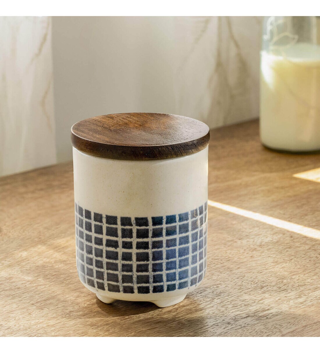 Buy Moziac 350ml Ceramic Jar Container by Ellementry Online Jars and