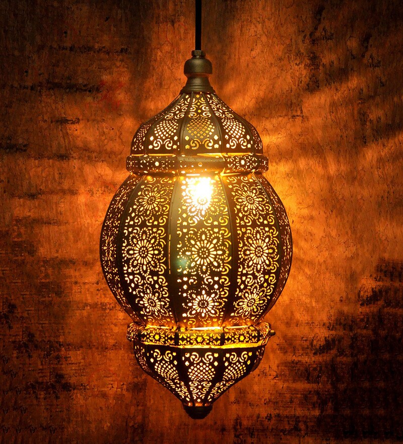 Buy Black Moroccan Lantern Hanging Light By Emanate Home Online