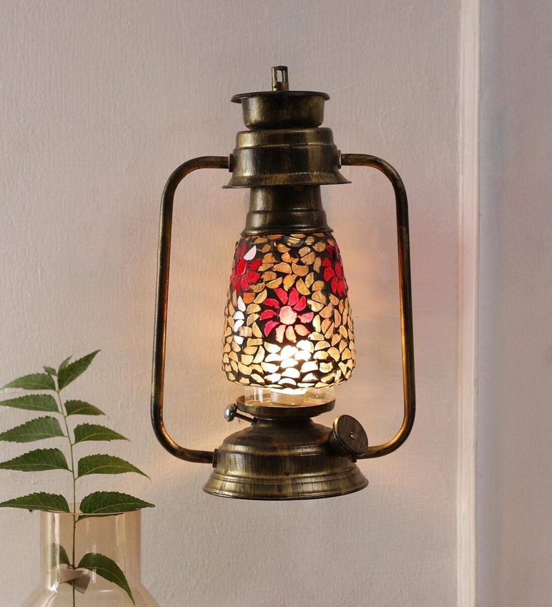 Buy Multicolour Metal And Glass Wall Light By New Era At 38 Off By New Era Pepperfry