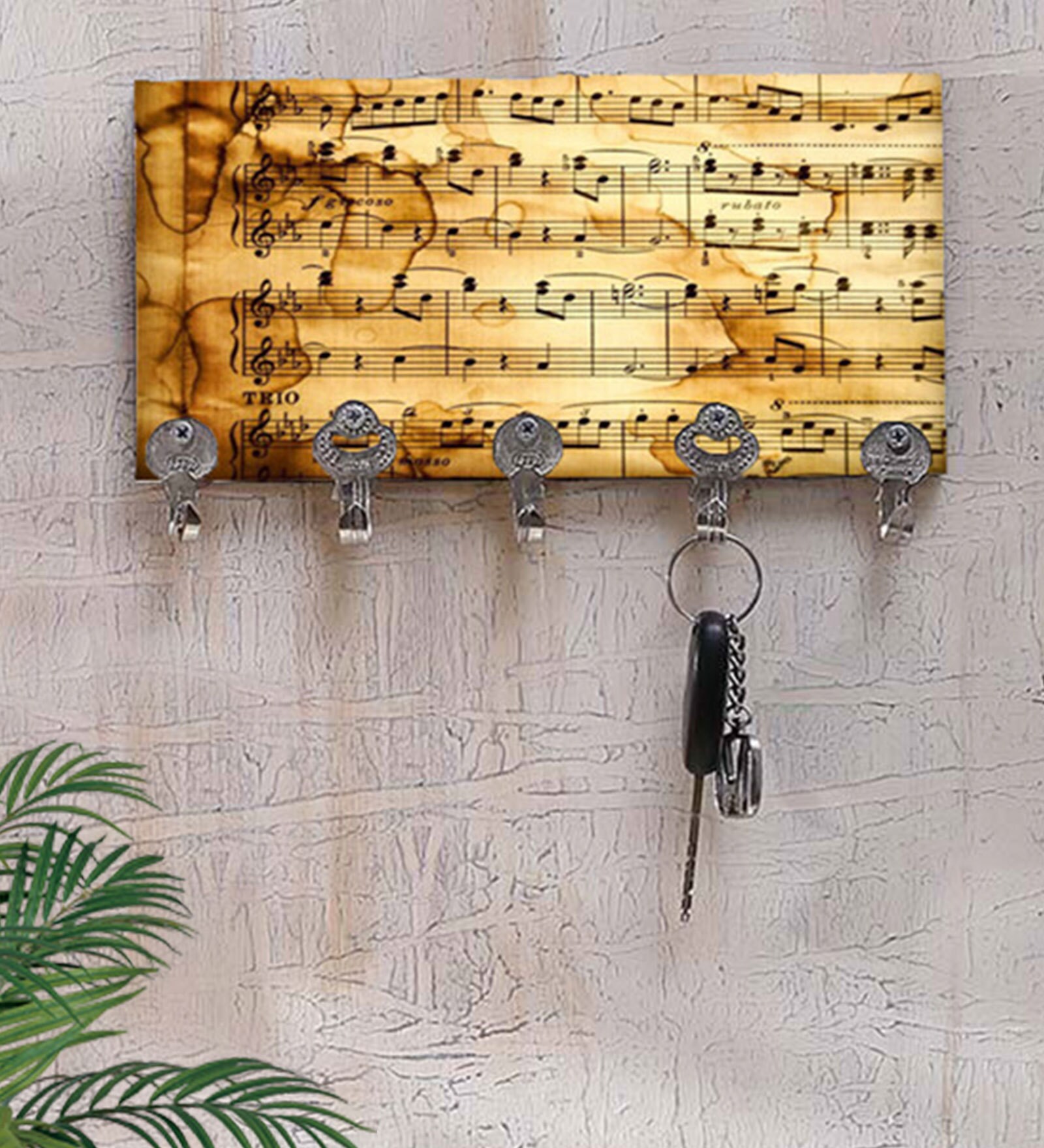 Buy Multicolour MDF Designer Stable Key Holder by Go Hooked Online